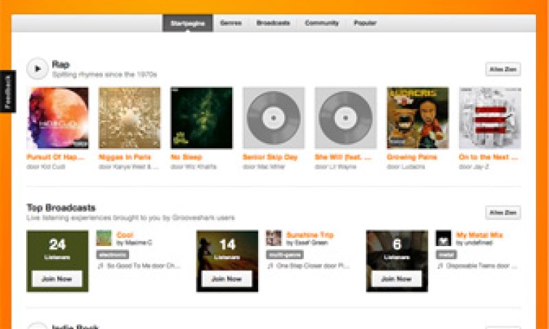 Maak je eigen radiozender bij Grooveshark 