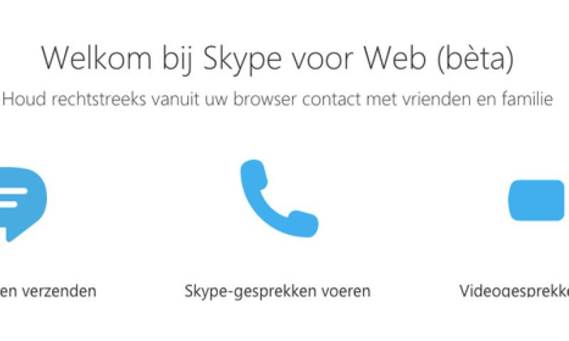 Webversie Skype nu ook in ons land beschikbaar