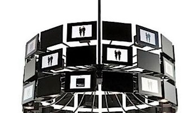 Kroonluchter van digitale fotolijstjes