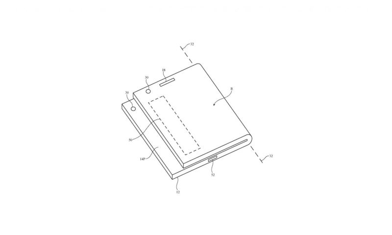 Apple krijgt patent op vouwbare iPhone met uitstekende strip voor notificaties