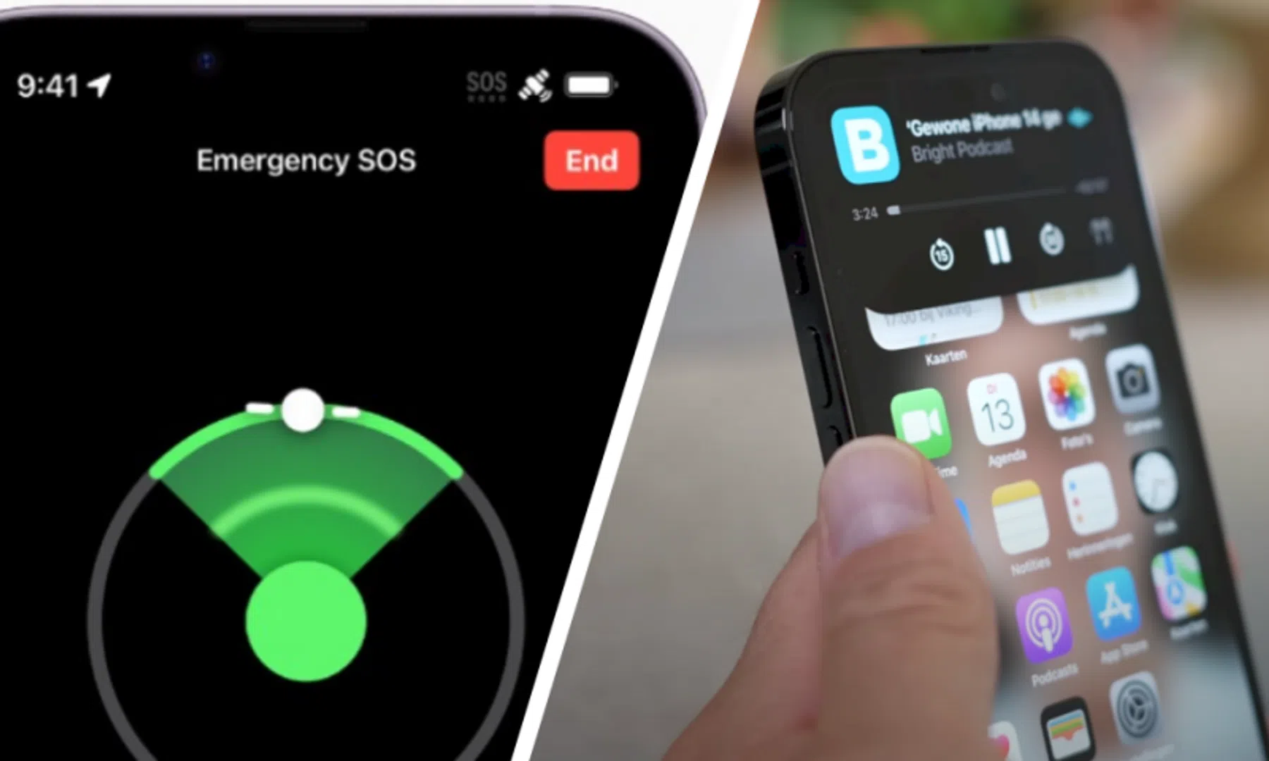 Apple iPhone 14 sos noodoproep satelliet alarm nood