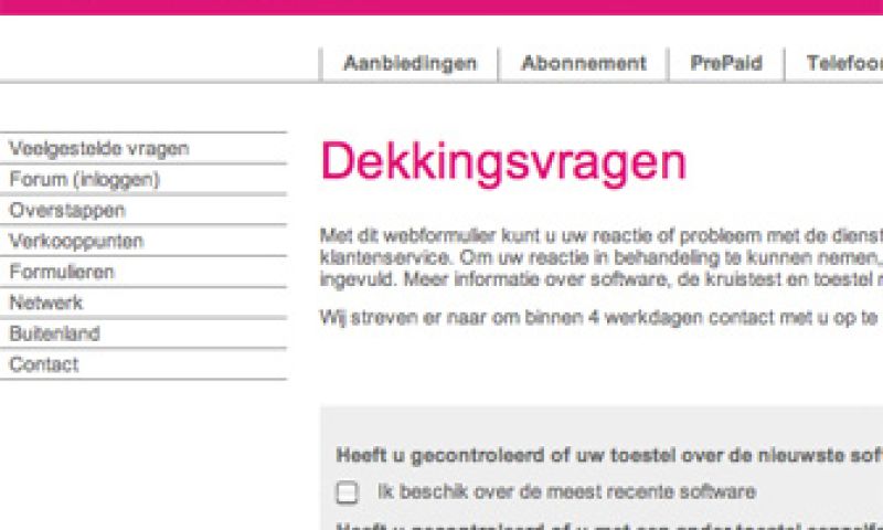 Compensatie T-Mobile te karig