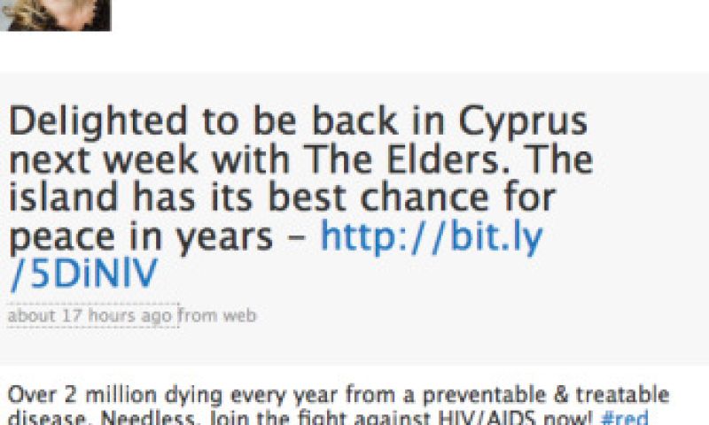 Mabel gestart met twitteren