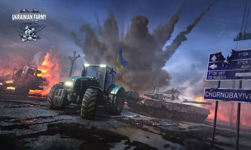 Ukrainian fArmy is game over Oekraïense tractoren tijdens de oorlog