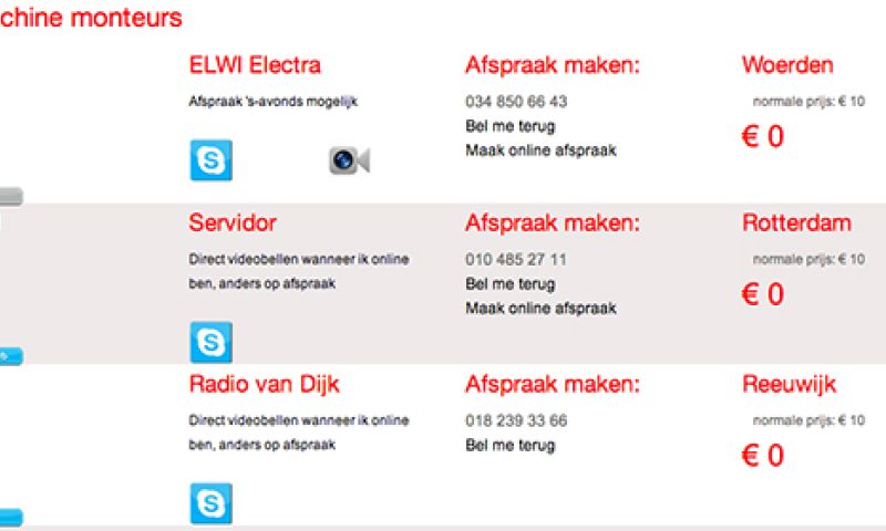 Wasmachine kapot? Skype met een monteur