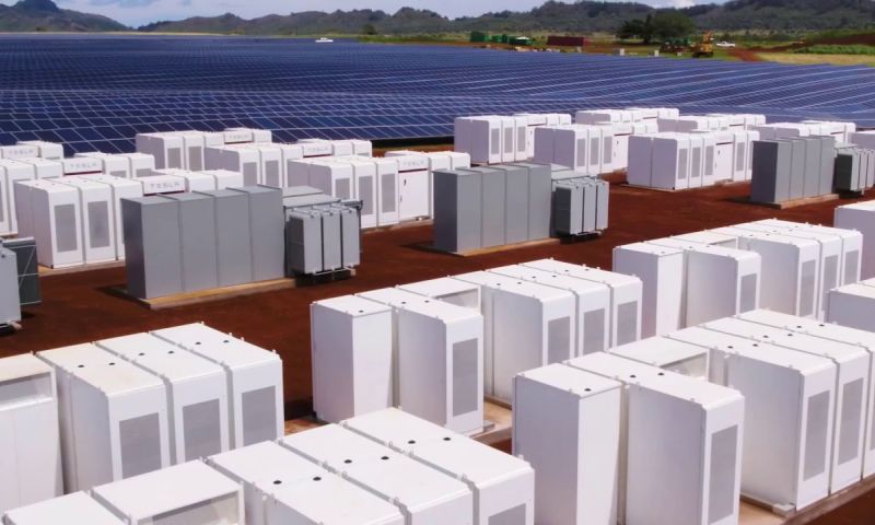 tesla Megapack batterij accu huishoudens californie