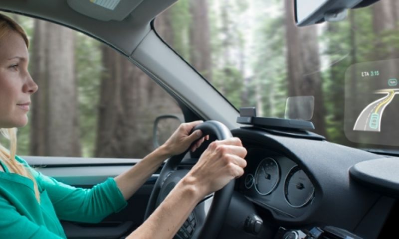 Head-up display voor in auto werkt met je smartphone