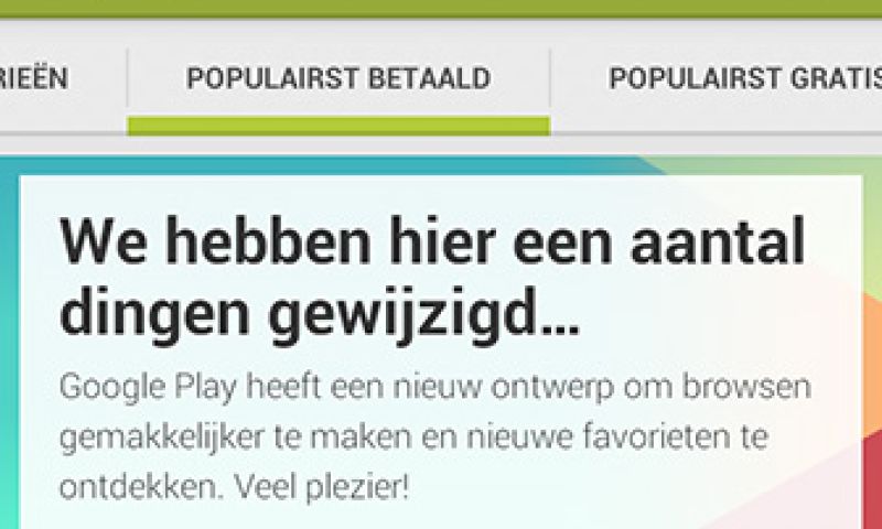 Google Play heeft make-over gekregen