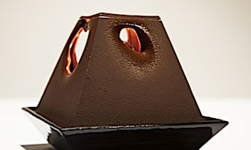 Lamp van chocolade smelt langzaam weg