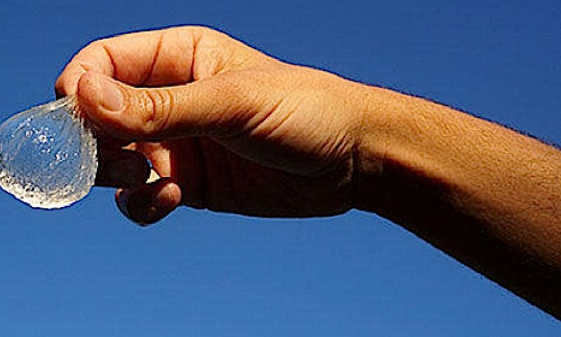 Dit waterflesje kan je opeten: iemand een hapje water?