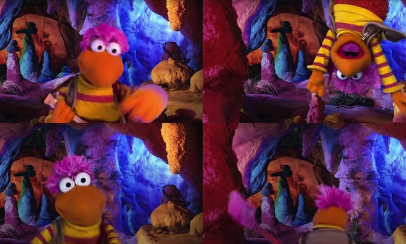 Apple TV+ kinderprogramma Fraggle Rock thuis op iPhone 11's geschoten.