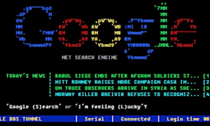 Google BBS laat je zoeken met de interface van toen