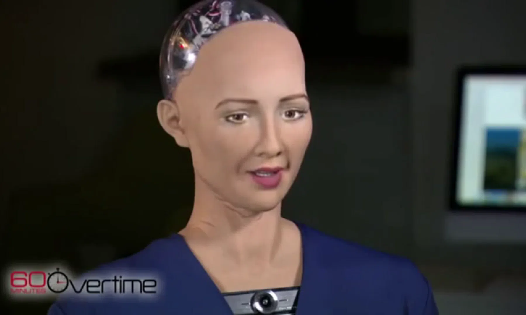 Video: Talkshowhost Charlie Rose interviewt levensechte robot