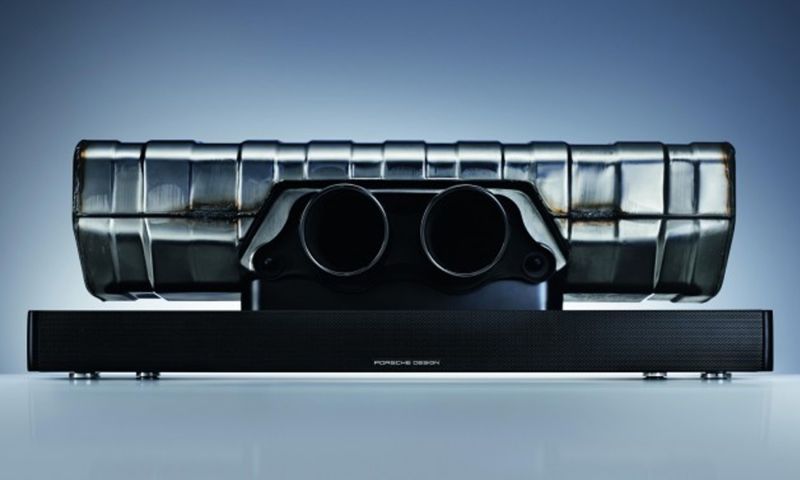 Soundbar met Porsche-uitlaat ook in Nederland te koop