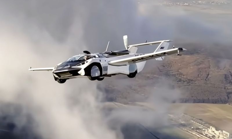 Vliegende auto aircar vliegen
