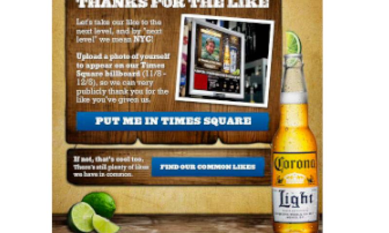 Like Corona en kom met je foto op Times Square