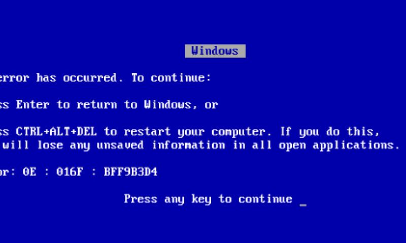 'Ctrl+alt+delete was een fout'