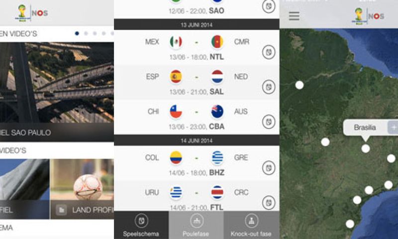 NOS WK-app: wel wedstrijdvideo's, geen nieuwtjes