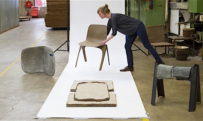 Knappe stoel van vlas