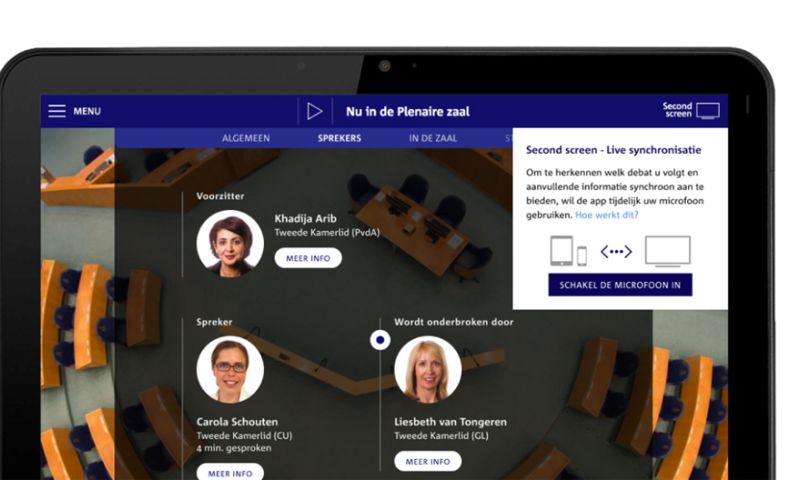 Live-app Tweede Kamer biedt notificaties over sprekers
