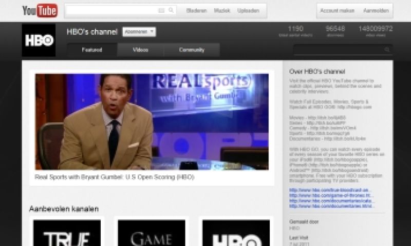 YouTube test nieuw design