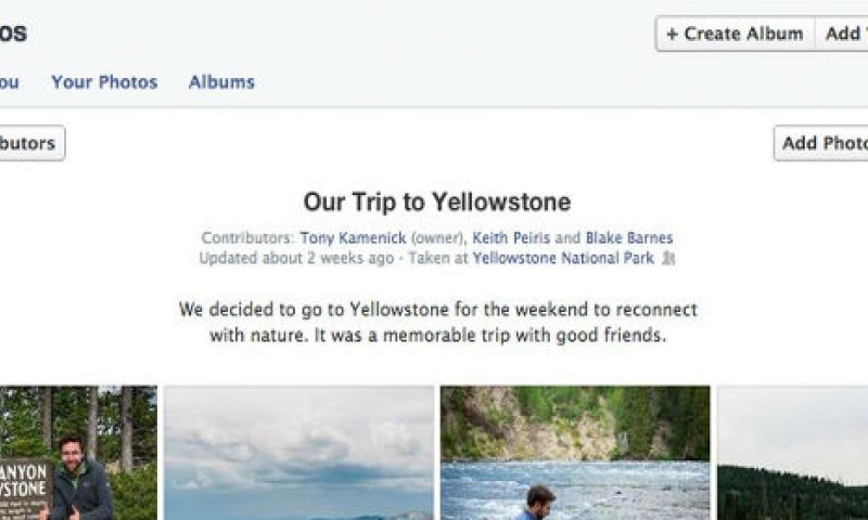 Facebook laat gebruikers fotoalbums delen