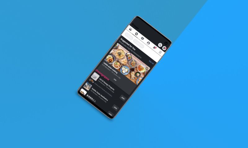 facebook app Android donkere modus