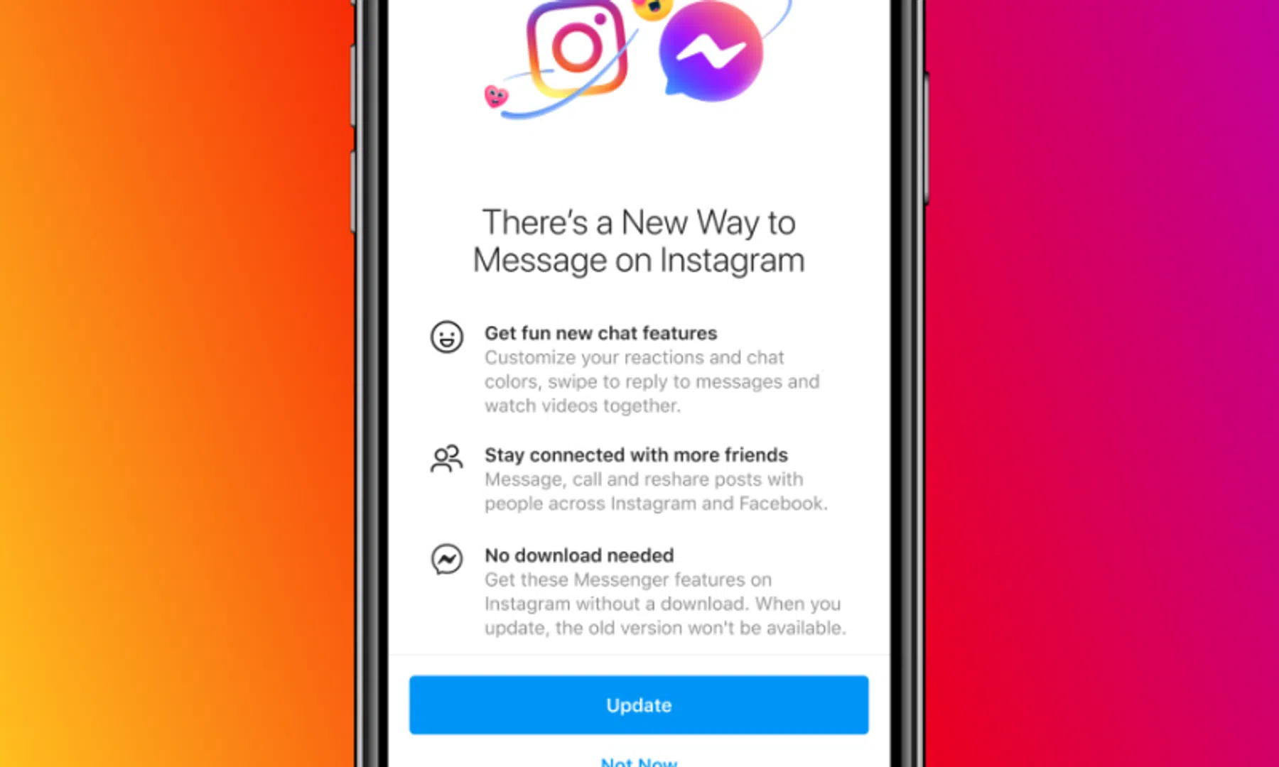 Facebook koppelt chatfuncties Instagram en Messenger