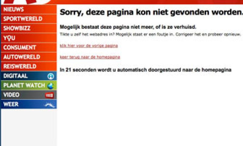 AD blundert met nieuwe site