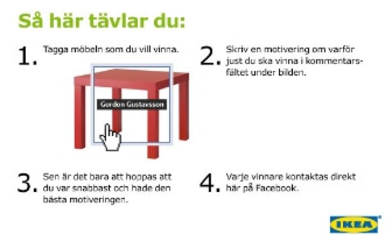 Tag Ikea-meubels op Facebook