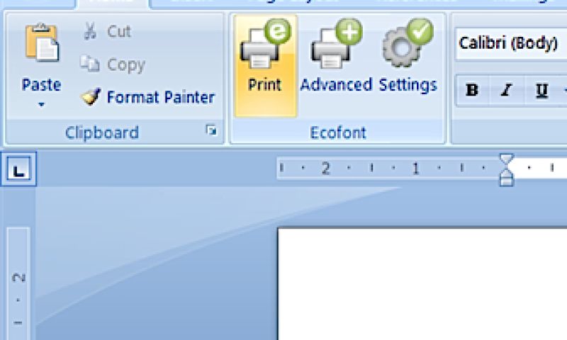 Ecofont-software bespaart 28 procent inkt