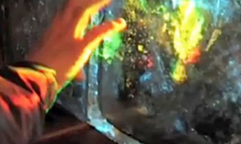 Touchscreen van ijs brandt virtueel