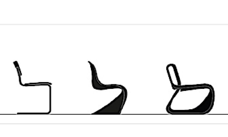 Moebius stoel uit de 3d-printer