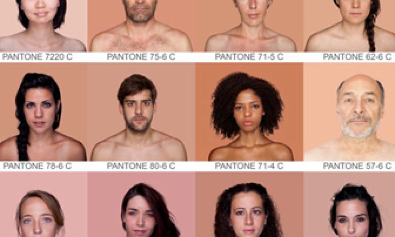 Pantone kleurenwaaier van huidskleuren