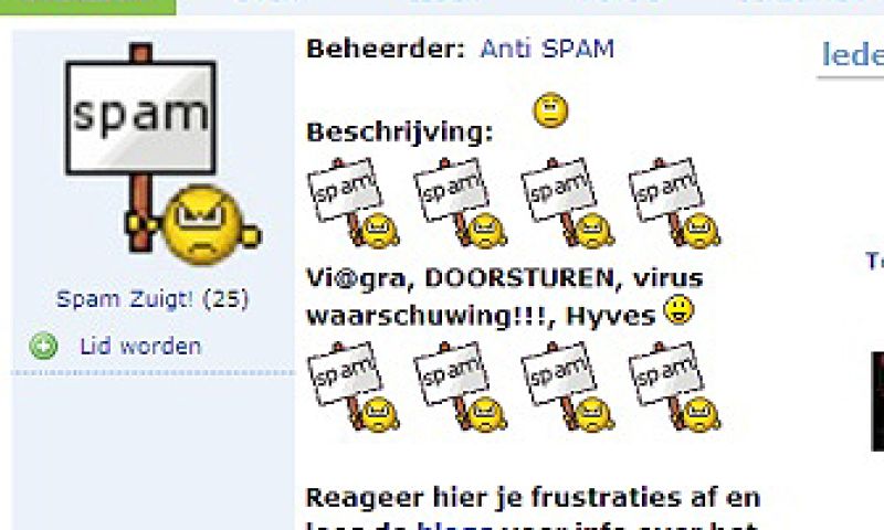 In 2009 voor 't laatst Hyves-spam