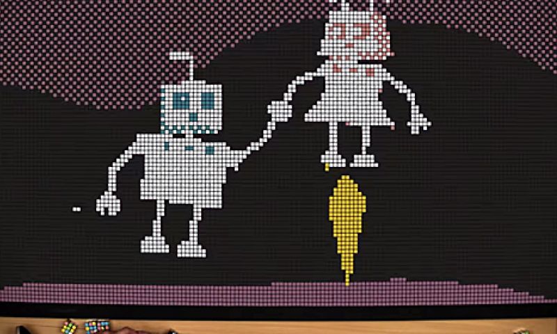Video: robotliefde in 1300 Rubik's cubes
