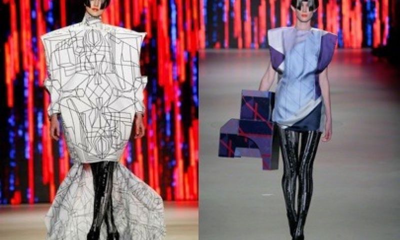 Uitpakparty op de catwalk bij de Amsterdam Fashion Week