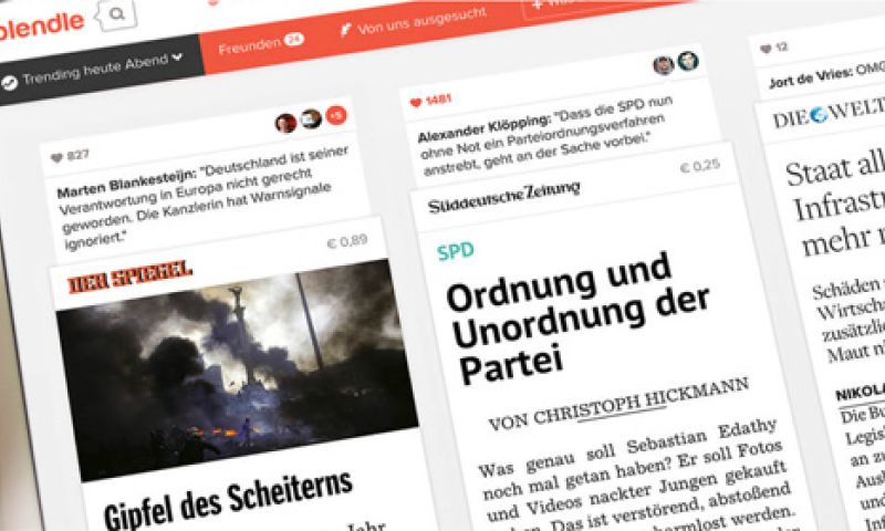 Krantenkiosk Blendle gaat ook Duitsland 'veroveren'