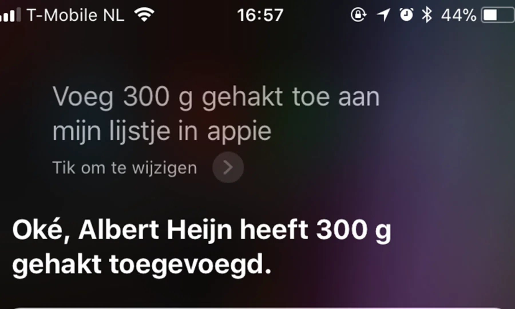 Nu ook met Siri boodschappen toevoegen aan lijst in Appie-app