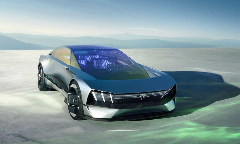 peugeot inception concept auto ces 2023 elektrische sedan