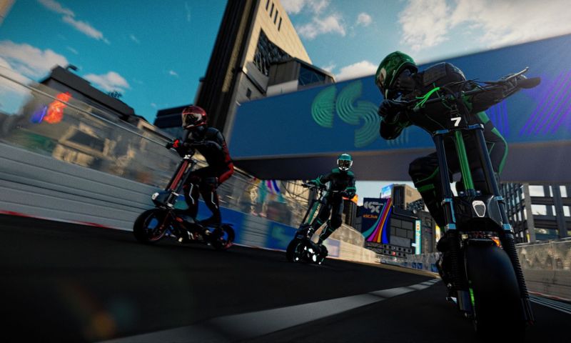 elektrische stepjes racen race kampioenschap