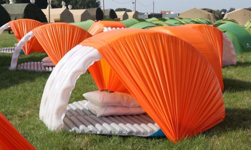 Festivaltent Tucky is tent en luchtbed in één