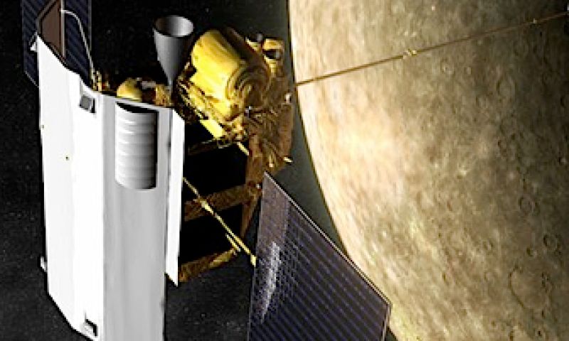 NASA-sonde in baan rond Mercurius