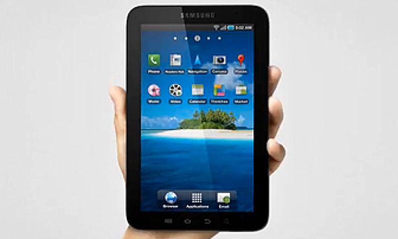 Samsung Galaxy Tab helft lichter dan iPad