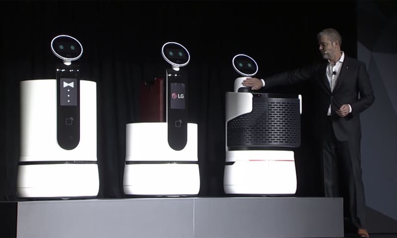 zelfrijdende winkelwagens lg supermarkt zuid-korea e-mart robots