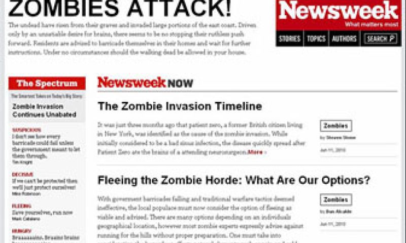 Easter egg op Newsweek.com zorgt voor zombie-invasie