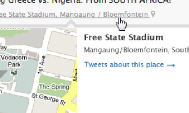 Plaats tweets op bepaalde plekken