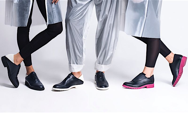 Customizable schoenen: zakelijk van voren, feest van achteren