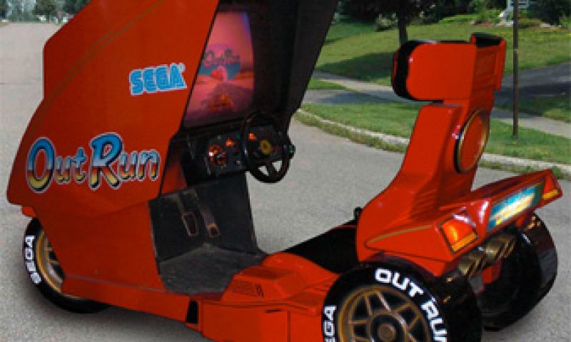 Sega Outrun door de Kalverstraat