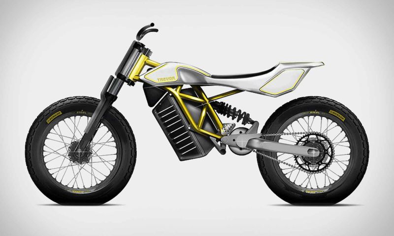 Trevor elektrische motorfiets e-bike motor off road